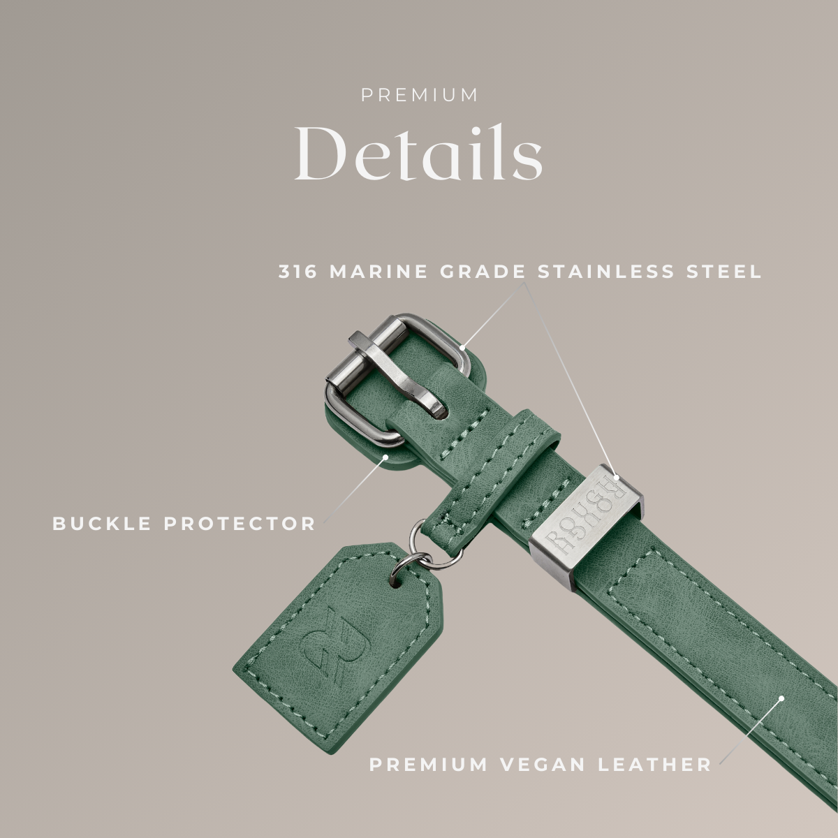Dog Collar - Forest Green